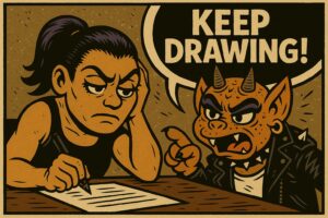 keep drawing the muse