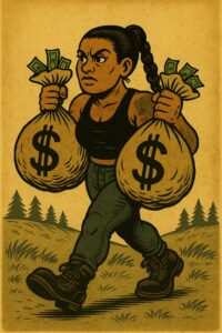 one bad maa and her bag of dollars