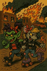 rage and vex on rollerskates