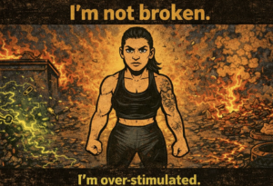 im not broken I'm overstimulated 