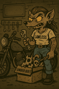 lawless facing an under built bike