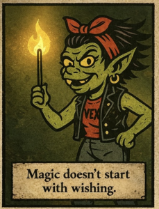 magic , manifestation, doesn't start with wishing 