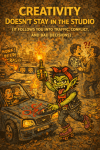 Creativity Doesn’t Stay in the Studio (It Follows You Into Traffic, Conflict, and Bad Decisions)