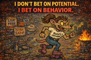 I don't bet on potential I bet on action 