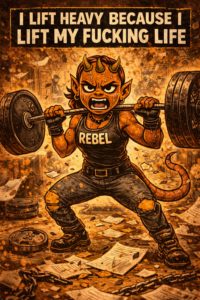 I lift heavy because I carry the world on my fucking back 